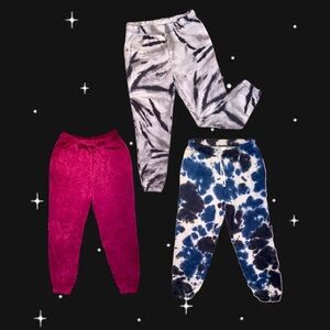 Mixed Lot Of 3 NEW Super Cute Jogger Pants For Women & Juniors | S | Bouclé | SO